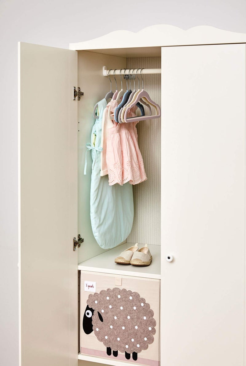 3 Sprouts Toy Storage Organizer: Toy Box Cube Organizer for Playroom, Nursery - Foldable Storage Bin - Sheep - Image 4